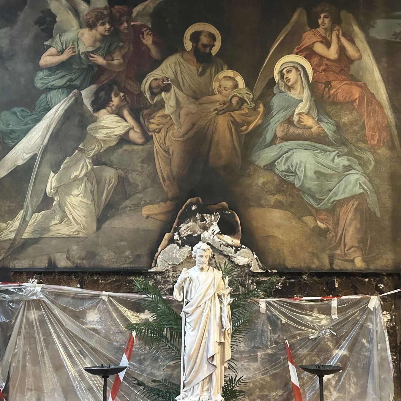 Chapelle Saint-Joseph après l'incendie